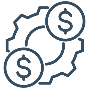 Mask group (3) A blue icon of two coins and an arrow.